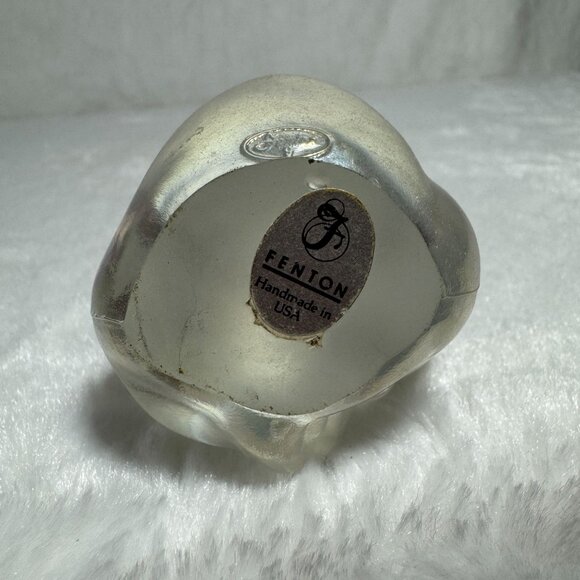 Vintage Fenton Frosted Iridescent Glass Frosted Snow Ice Bear Icicle Kingdom - Picture 5 of 7